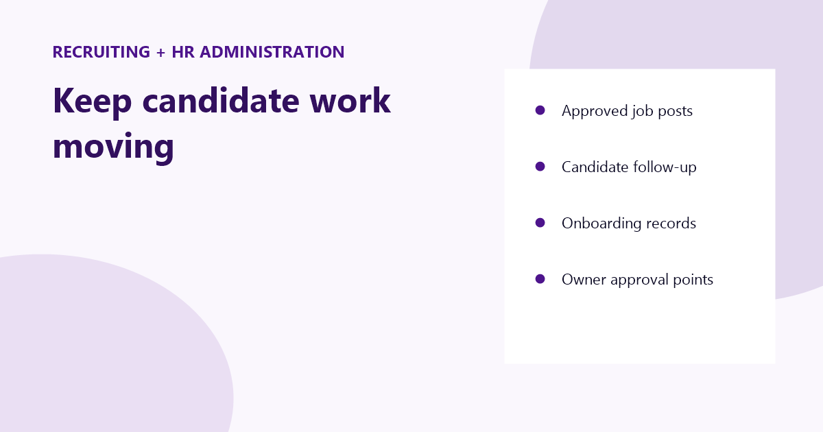 Illustrative example of an organized contractor workflow